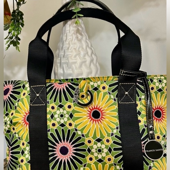 Franco Sarto Vibrant Floral Tote - Black, Yellow, Green *NWOT - Picture 2 of 16